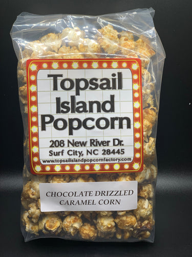 Chocolate Drizzled Caramel Corn